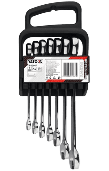 YATO Combination Ratchet Spanner Set 7pcs - YT-02067