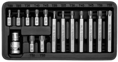 YATO Screwdriver Bit TORX Set 15pcs - YT-0411