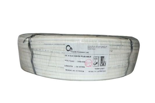 0-5mm-x-2core-copper-round-flex-cable-white-90-mtr-roll