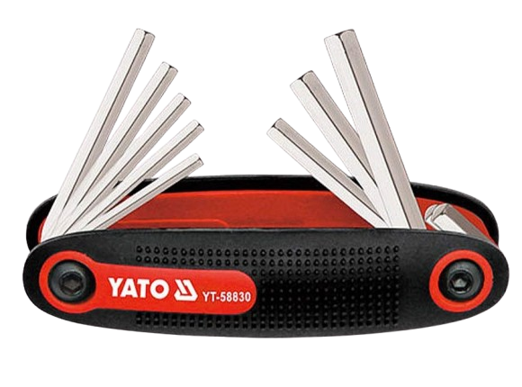 YATO Folding HEX Key Set 8pcs - YT-58830