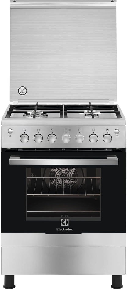 60x60cm-with-gas-hob-electric-oven-cast-iron-pan-support-push-twist-ignition-silver-knob-oven-cleaning-catalytic-cleaning-standing-cooker-ekk615a1ox-electrolux