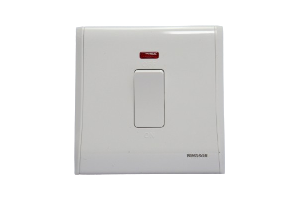 windsor-pioneer-white-20a-1-gang-double-pole-switch-with-neon-indicator-p324f